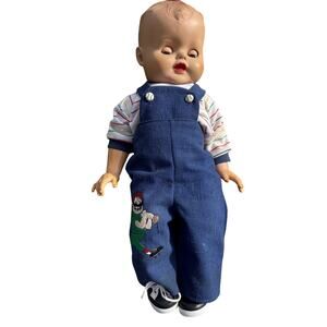 Vintage AE 576-31 Allied Eastern Doll Posable sleeping drink wet baseball outfit